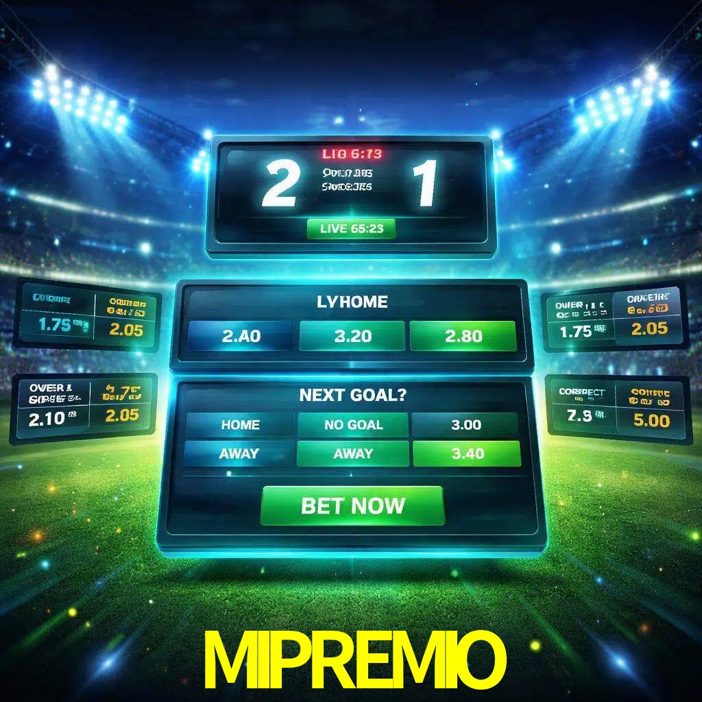 Vista de apuestas en vivo MIPREMIO durante un partido en curso
